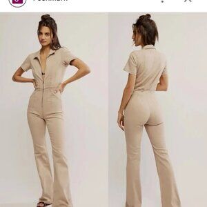 NEW WE THE FREE stretch jayde denim jeans jumpsuit s small